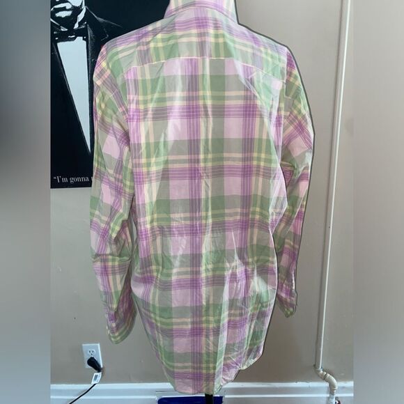 NWOT Burberry London plaid button down shirt size medium - Picture 2 of 5